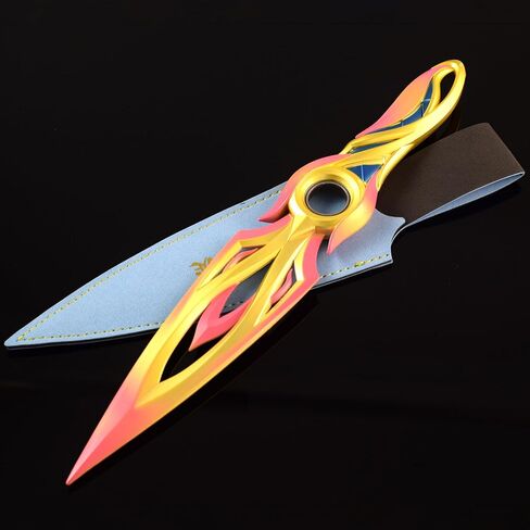 Superbuybox Valorant Mystbloom Kunai Rotatable Bearing Inside Martial Arts Knife Game Collection Gift Desk Decoration Backpack Pendant Gift in Kuwait