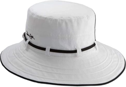 Women's Contrast Cotton Bucket Sun Hat with Sizing Tie, 3" Brim in Saudi Arabia