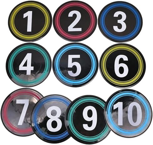 10 × علامات تدريب رياضية لكرة القدم، علامات أرقام أرضية صالة الألعاب الرياضية، حصيرة كرة القدم in Kuwait