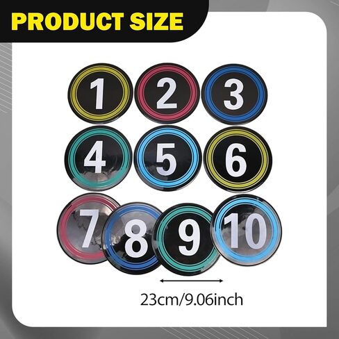 10 × علامات تدريب رياضية لكرة القدم، علامات أرقام أرضية صالة الألعاب الرياضية، حصيرة كرة القدم in Kuwait