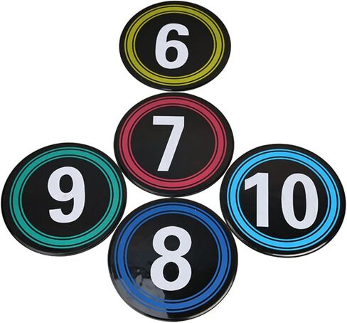 10 × علامات تدريب رياضية لكرة القدم، علامات أرقام أرضية صالة الألعاب الرياضية، حصيرة كرة القدم in Kuwait