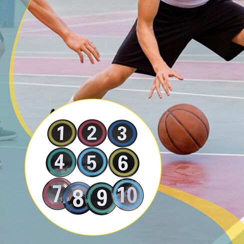 10 × علامات تدريب رياضية لكرة القدم، علامات أرقام أرضية صالة الألعاب الرياضية، حصيرة كرة القدم in Kuwait