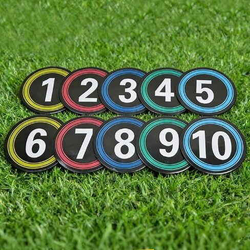 10 × علامات تدريب رياضية لكرة القدم، علامات أرقام أرضية صالة الألعاب الرياضية، حصيرة كرة القدم in Kuwait