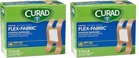 Curad Fabric Adhesive Knuckle Bandages, Finger Bandages for Knuckles (Pack of 100), Natural in Saudi Arabia