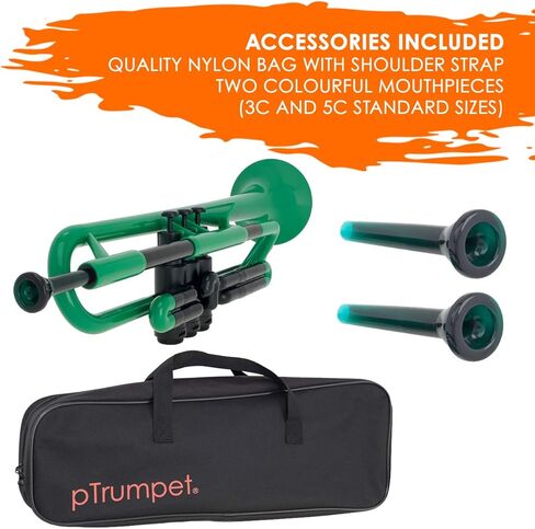 pTrumpet PTRUMPET1G Plastic Trumpet, Green in Saudi Arabia