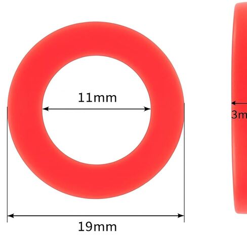 10-Pack 1/2 Inch Garden Hose Washers – Heavy Duty Red Rubber Flat Gaskets & O-Rings for Garden Hose Fittings, Leak-Proof and Reusable in Saudi Arabia