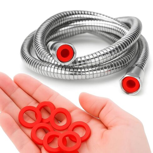 10-Pack 1/2 Inch Garden Hose Washers – Heavy Duty Red Rubber Flat Gaskets & O-Rings for Garden Hose Fittings, Leak-Proof and Reusable in Saudi Arabia