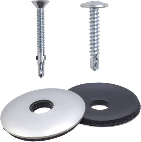 Antrader 1/4" x 1" غسالات النيوبرين، غسالات الختم المستعبدة من النيوبرين EPDM، M6.3 x 25 مم، 304 الفولاذ المقاوم للصدأ، 100 قطعة in Kuwait