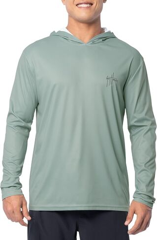 Guy Harvey Men's Eco Cast Perfomance Sun Protection Long Sleeve Hoodie in Saudi Arabia