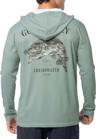 Guy Harvey Men's Eco Cast Perfomance Sun Protection Long Sleeve Hoodie in Saudi Arabia