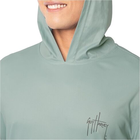 Guy Harvey Men's Eco Cast Perfomance Sun Protection Long Sleeve Hoodie in Saudi Arabia