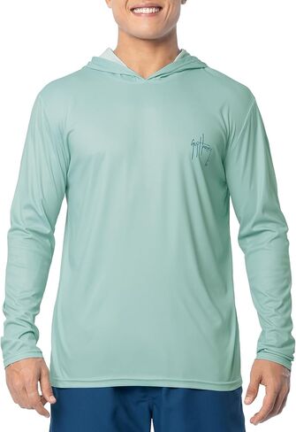 Guy Harvey Men's Eco Cast Perfomance Sun Protection Long Sleeve Hoodie in Saudi Arabia