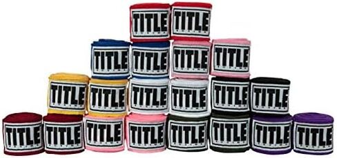 Title Boxing Advanced Semi-Elastic Assorted Hand Wraps - Boxing Wraps, Hand Wraps for Boxing Gloves, Boxing Hand Wraps, Kickboxing Equipment, Boxing Equipment, Wrist Wraps Boxing in Kuwait