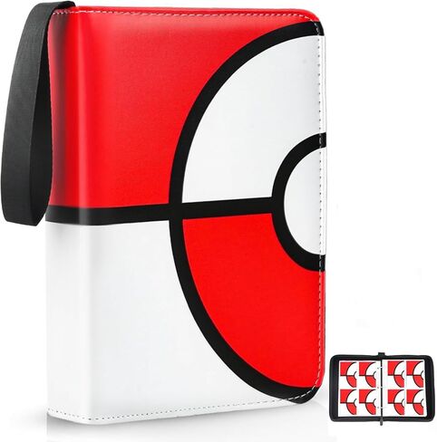 Card Binder 4 Pocket ، حامل بطاقة التداول يناسب 400 بطاقة مع 50 من الأكمام القابلة للإزالة ، حامل ألبوم كبير السوائل ومقاومة للماء لجامع بطاقات التداول ، ألبوم بطاقة مجموعة محمولة للبطاقات in Kuwait