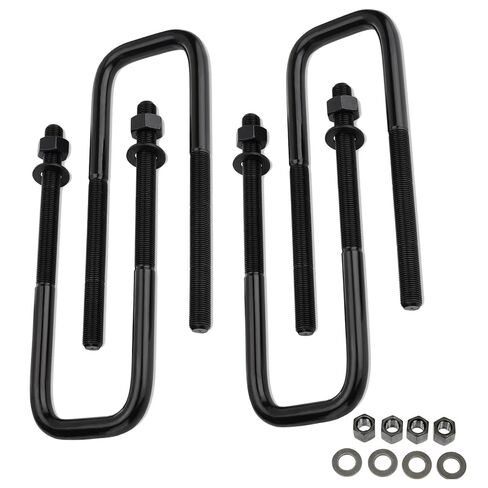 4PCS Square U-Bolts 2.5" Wide Suspension Leaf Springs 7.75" Long Extended Axle Square Bend U-Bolts with Hardware in Saudi Arabia