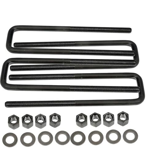 4PCS Square U-Bolts 2.5" Wide Suspension Leaf Springs 7.75" Long Extended Axle Square Bend U-Bolts with Hardware in Saudi Arabia