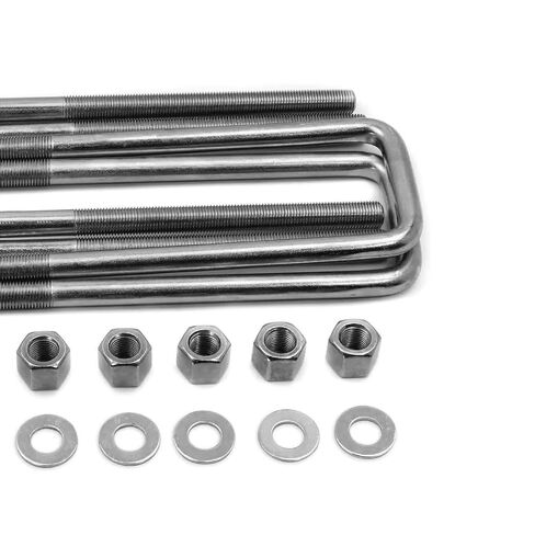 4PCS Square U-Bolts 2.5" Wide Suspension Leaf Springs 7.75" Long Extended Axle Square Bend U-Bolts with Hardware in Saudi Arabia