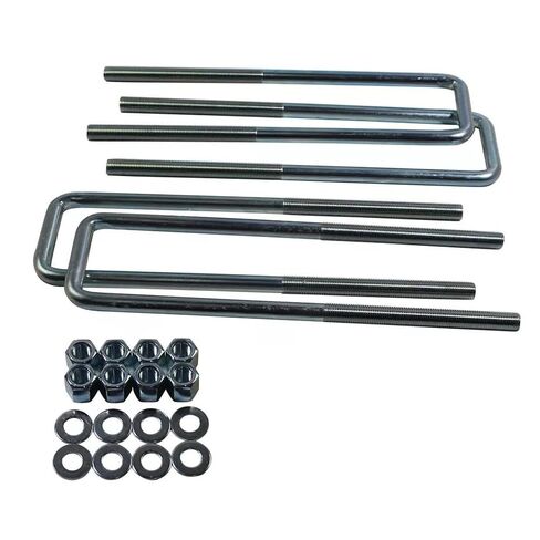 4PCS Square U-Bolts 2.5" Wide Suspension Leaf Springs 7.75" Long Extended Axle Square Bend U-Bolts with Hardware in Saudi Arabia