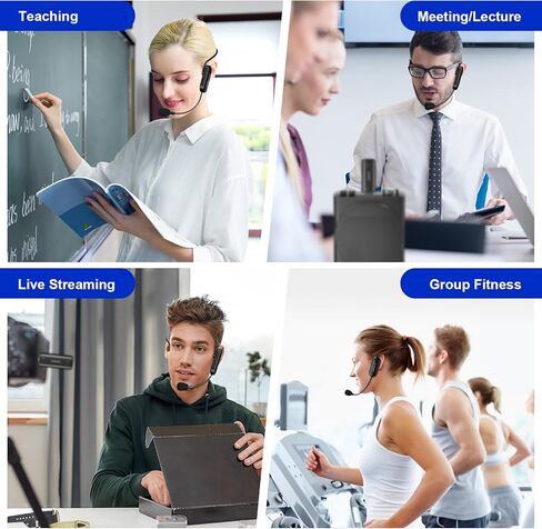 Aokeo Wireless Microphone Headset, UHF Wireless Headset Mic System, 160ft Range in Kuwait