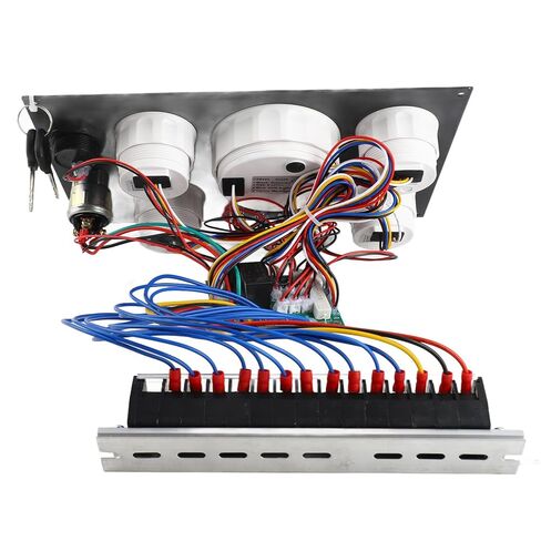 5 Gauge Set Instrument Panel 12V 7 Colors Oil Temperature Oil Pressure Voltage Display for Marine Boat Can Holders 3 4 in a Can Holders 3 4 in and The Be Accommodate Between in Saudi Arabia