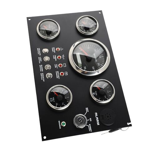 5 Gauge Set Instrument Panel 12V 7 Colors Oil Temperature Oil Pressure Voltage Display for Marine Boat Can Holders 3 4 in a Can Holders 3 4 in and The Be Accommodate Between in Saudi Arabia