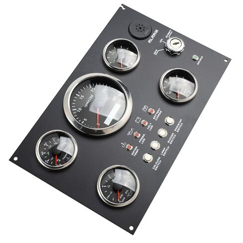 5 Gauge Set Instrument Panel 12V 7 Colors Oil Temperature Oil Pressure Voltage Display for Marine Boat Can Holders 3 4 in a Can Holders 3 4 in and The Be Accommodate Between in Saudi Arabia