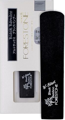 فورستون أسود من الخيزران W-Blast الاصطناعي سوبرانو ساكسفون ريد مع ألياف الخيزران ومزيج الكربون، قطع فرنسي مع ملف صوتي كلاسيكي داكن - يدوم طويلاً - صنع في اليابان متوسط ​​الصلابة (MH) in Kuwait