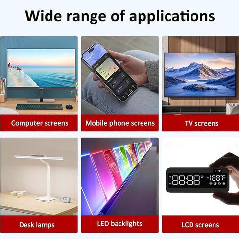 مقياس الإنارة الرقمي، مع شاشة LCD عالية الدقة، جهاز اختبار سطوع الضوء، مع مجسات 10/20 مم، 1-1000000cd M2، الطول الموجي للسطوع 400-700 نانومتر، لشاشات HDR، تحليل طيف CRI in Kuwait