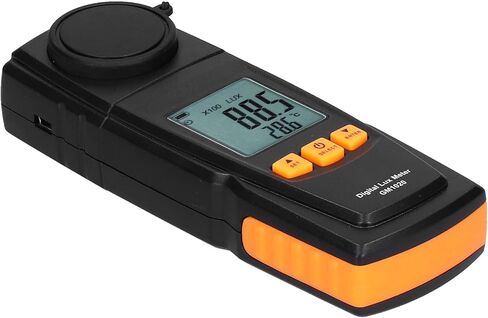 مقياس الإضاءة المحمول، مقياس شدة الضوء عالي الدقة 0.1LX، نطاق 200000Lx - تخزين بيانات بسعة كبيرة، واجهة USB، مثالي لقياس وتحليل الإضاءة المنخفضة in Kuwait