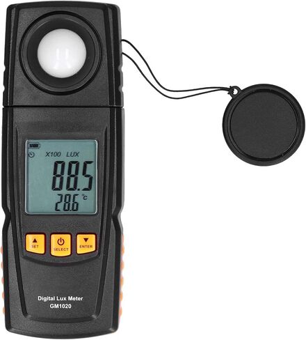 مقياس الإضاءة المحمول Luxmeter 0.1LX عالي الدقة 1900 ذاكرة بيانات - قياس سريع لكثافة الضوء، تحليل برامج الكمبيوتر للاستخدام الداخلي والخارجي in Saudi Arabia
