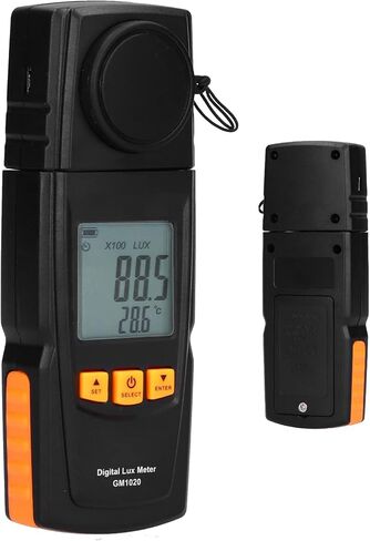 مقياس الإضاءة المحمول Luxmeter 0.1LX عالي الدقة 1900 ذاكرة بيانات - قياس سريع لكثافة الضوء، تحليل برامج الكمبيوتر للاستخدام الداخلي والخارجي in Saudi Arabia
