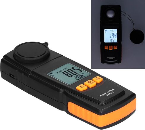 مقياس الإضاءة المحمول Luxmeter 0.1LX عالي الدقة 1900 ذاكرة بيانات - قياس سريع لكثافة الضوء، تحليل برامج الكمبيوتر للاستخدام الداخلي والخارجي in Saudi Arabia