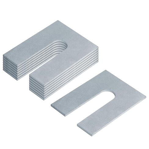 8 Pack 3/4"(ID) x 4" x 3" Steel Metal Slotted Horseshoe Shim Washers, 1/8" Thick, Leveling Shims in Saudi Arabia