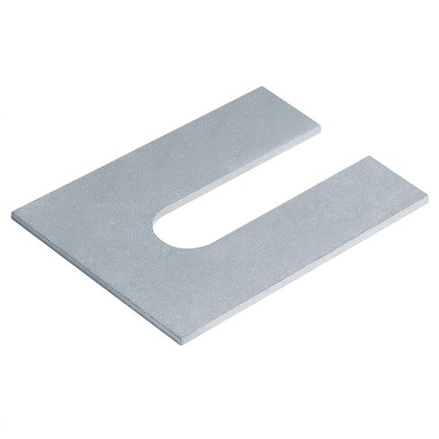 8 Pack 3/4"(ID) x 4" x 3" Steel Metal Slotted Horseshoe Shim Washers, 1/8" Thick, Leveling Shims in Saudi Arabia