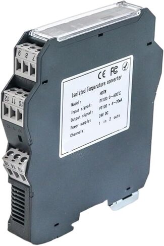 18-30V DC 1 in 2 Out PT100 Input PT100*2 Output Temperature Isolator Transmitter Signal Splitter PT1000-50-300C Pt100-200-850C Cu50-50-150C(Out 0-20MA_PT1000) in Kuwait