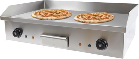 3000W Commercial Electric Countertop Griddle, 28"Cooktop Flat Top Grill Hot Plate,Iron Flat Top Stove Grill Dual Control Temperature 122°F-572°F Teppanyaki Machine Electric Grills Cooking in Kuwait