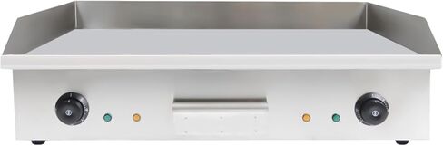 3000W Commercial Electric Countertop Griddle, 28"Cooktop Flat Top Grill Hot Plate,Iron Flat Top Stove Grill Dual Control Temperature 122°F-572°F Teppanyaki Machine Electric Grills Cooking in Kuwait