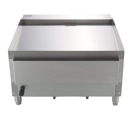 Atosa CookRite ATMG-24 24 "شواية كونترتوب | طبق مسطح للشواية الساخنة مع الطيارين الاحتياطيين ودرج الشحوم لشاحنة الطعام | التحكم اليدوي، الفولاذ المقاوم للصدأ، 1 الموقد 60،000 وحدة حرارية بريطانية، البروبان السائل in Kuwait