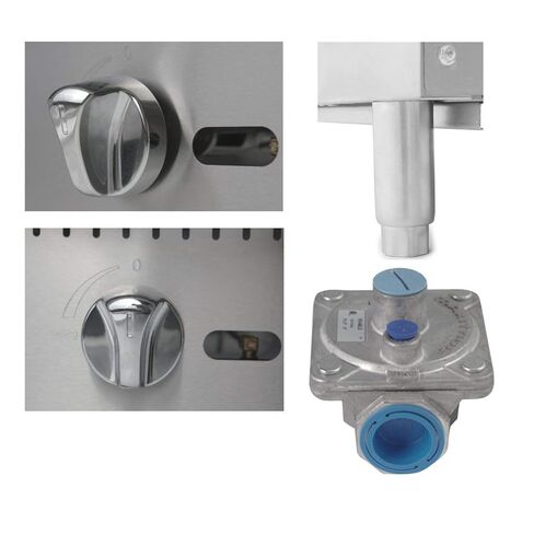 Atosa CookRite ATMG-24 24 "شواية كونترتوب | طبق مسطح للشواية الساخنة مع الطيارين الاحتياطيين ودرج الشحوم لشاحنة الطعام | التحكم اليدوي، الفولاذ المقاوم للصدأ، 1 الموقد 60،000 وحدة حرارية بريطانية، البروبان السائل in Kuwait