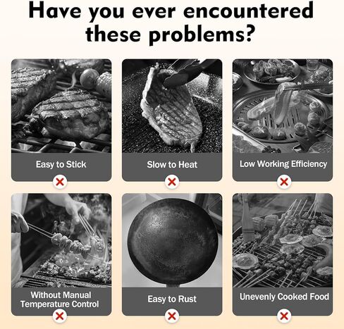 1600W 110V Commercial Electric Griddle, 21.3×15.8×8.3In Countertop Flat Top Griddle, Stainless Steel Teppanyaki Grill for Home&Commercial Environments in Kuwait