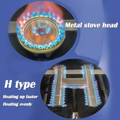 INTBUYING 2 Burners Commercial Flat Top Grill Gas Griddle 2000Pa Non-Stick Plate Flat Adjustable Temperature for Home Party Camping in Saudi Arabia