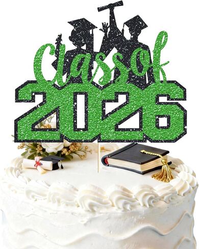 Letromp Class of 2025 Purple Graduation Cake Topper, Pre-Assembled, 6.6" x 9.5", 1 Piece, Non-Edible, Paper in Saudi Arabia