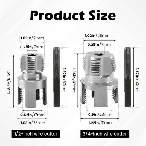 مفتاح ربط أنابيب المياه 4 في 1، فتاحة أنابيب عالمية لأنابيب PVC، مجموعة خيط أنابيب المياه العالمية 4 في 1، أداة التنصت والخيوط مقاس 1/2 بوصة 3/4 بوصة تناسب جميع الخيوط، مثقاب كهربائي متوافق مع الفتحة in Kuwait