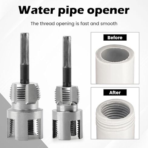 مفتاح ربط أنابيب المياه 4 في 1، فتاحة أنابيب عالمية لأنابيب PVC، مجموعة خيط أنابيب المياه العالمية 4 في 1، أداة التنصت والخيوط مقاس 1/2 بوصة 3/4 بوصة تناسب جميع الخيوط، مثقاب كهربائي متوافق مع الفتحة in Kuwait