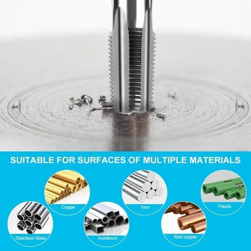 مجموعة حنفية أنابيب NPT مكونة من 5 قطع، 1/8 بوصة، 3/4 بوصة، 1/2 بوصة، 3/8 بوصة، 1/4 بوصة مجموعة صنبور NPT من الفولاذ الكربوني الدقيق، لتنظيف الخيوط الدقيقة، ميكانيكا السباكين المتنوعة، أدوات قطع الخيوط DIY in Kuwait