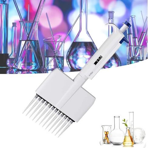 Multi-Channel Pipettor Controller, 8 Channels Pipette, 0.5ul-300ul Volume Range Multi-Channel Accurate Sampling,Manual Digital Adjustable Micropipette,5-50ul in Kuwait