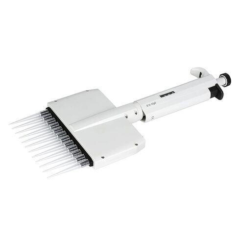 Multichannel Pipette, Adjustable 12 Channel 0.5-10μl, high Tech Materials, Digital Window, ISO 8655 Standard Accuracy, Convenient Maintenance, Suitable for 96 Orifice Plate, in Saudi Arabia