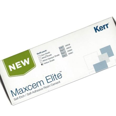 كير دينتال 34060 ماكسسيم إيليت لاصق راتينج ذاتي النقش أسمنت أبيض معتم 2/Pk 5 جم in Kuwait