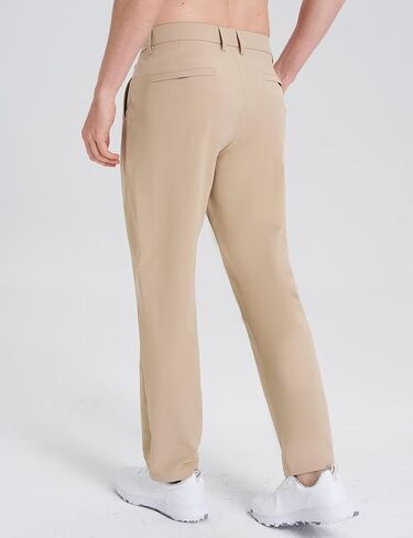 Mens Golf Pants Stretch Work Dress 30"/32" Water-Resistant Quick Dry Chinos Trousers with Pockets for Business Travel in Saudi Arabia
