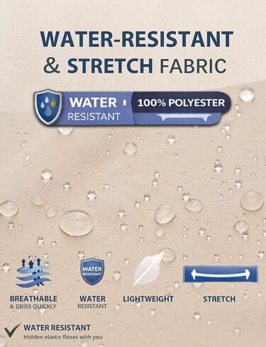 Mens Golf Pants Stretch Work Dress 30"/32" Water-Resistant Quick Dry Chinos Trousers with Pockets for Business Travel in Saudi Arabia